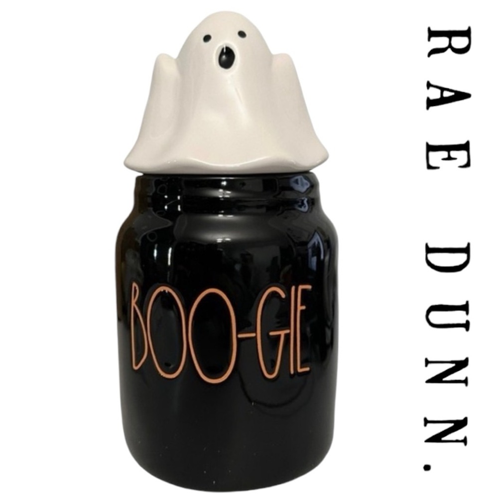 Rae Dunn BOO-GIE Figural Ghost Canister
